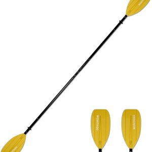 Kayak Paddle, Adjustable and Portable Kayaking Oar, 5-Piece | Aluminum Shaft and PP Blade, Suitable for Inflatable Kayak, Packraft, 86"-94" (220-240 cm)