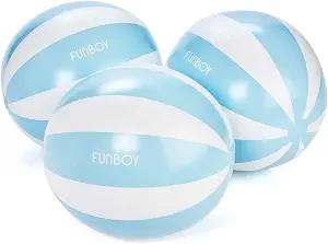 FUNBOY 3-Pack Large Beach Balls - Large Vintage Beach Ball Inflatable Pool Toy for Pool Parties and Summer Decoration, Kids Water Games, Adult Fun in the Sun and More.