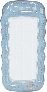 FUNBOY Clear Inflatable Mesh Pool Lounger Mesh Water Hammock with Built-in Pillow 70" Pool Hammock Float for Adults Swimming Pool Accessories & Tanning Pool Lounger Float for Pool Party & Summer