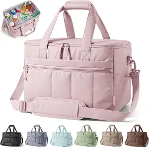 TOURIT Puffer Insulated Cooler Bag 48 Cans/32L, Waterproof Beach Cooler | Stylish & lightweight, 12h insulated, 100% leakproof, large soft sided ice chest, ideal for travel camping picnic hiking