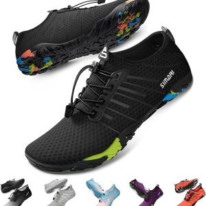 SIMARI Water Shoes for Women Men - Barefoot Quick-Dry Aqua Socks | Lightweight Swim Shoes for Surfing, Swimming, Beach Sports, Kayaking, Diving | Non-Slip Design